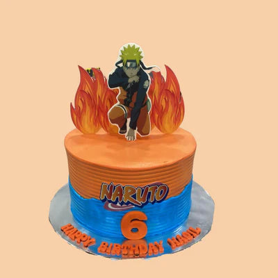 Naruto character customized fondant cake