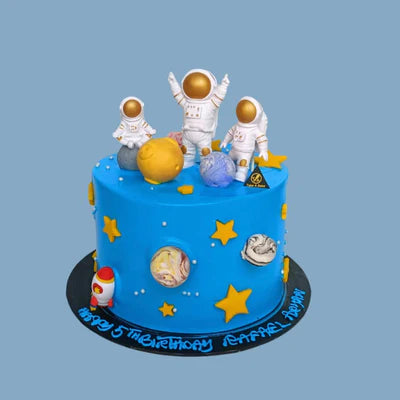 space exploration Themed fondant cake